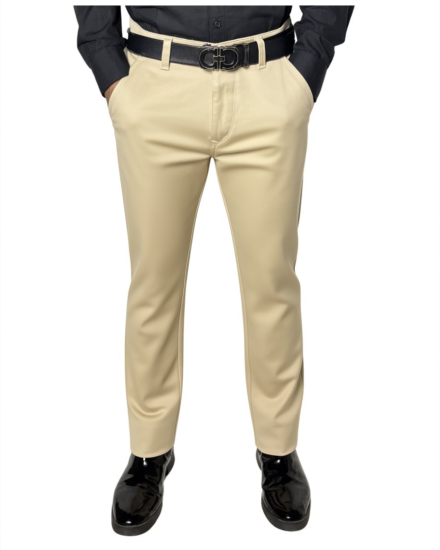 Premium Beige Cotton Pants